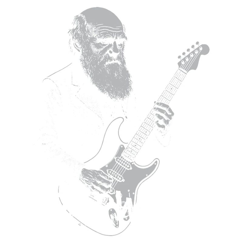Darwin Playing Guitar Evolution