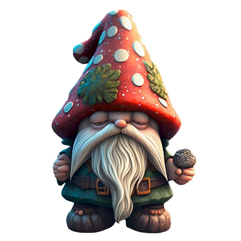 Sleepy dwarf with toadstool hat children