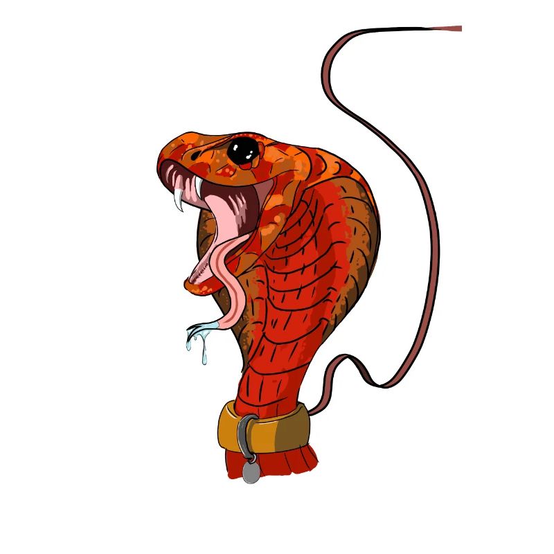 Cobra on a leash
