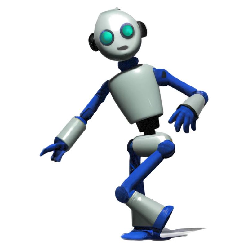 Robot de danse 3D en bleu et blanc