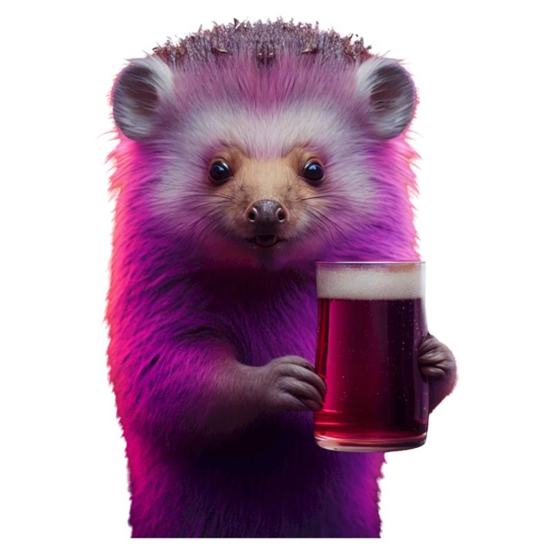 Fretchen, bière effrontée, de couleur rose