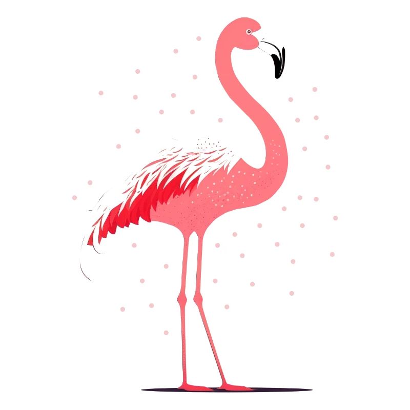 Flamingo (NO8) - mignon avec de petits points