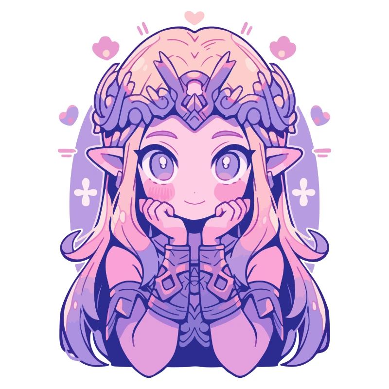 Princesse Chibi mignonne - Conception de conte de fées mignon