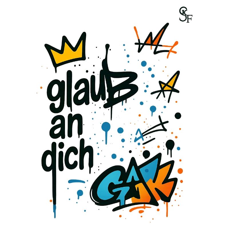 Graffiti Glaub An Dich Design
