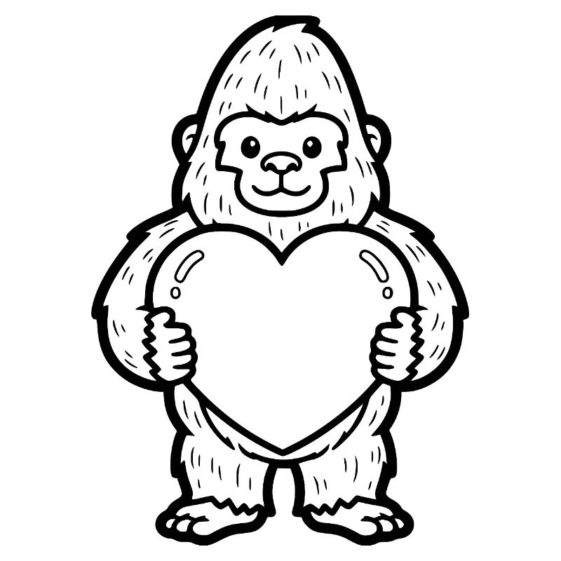 Gorilla with a heart – strong and loving at the same time