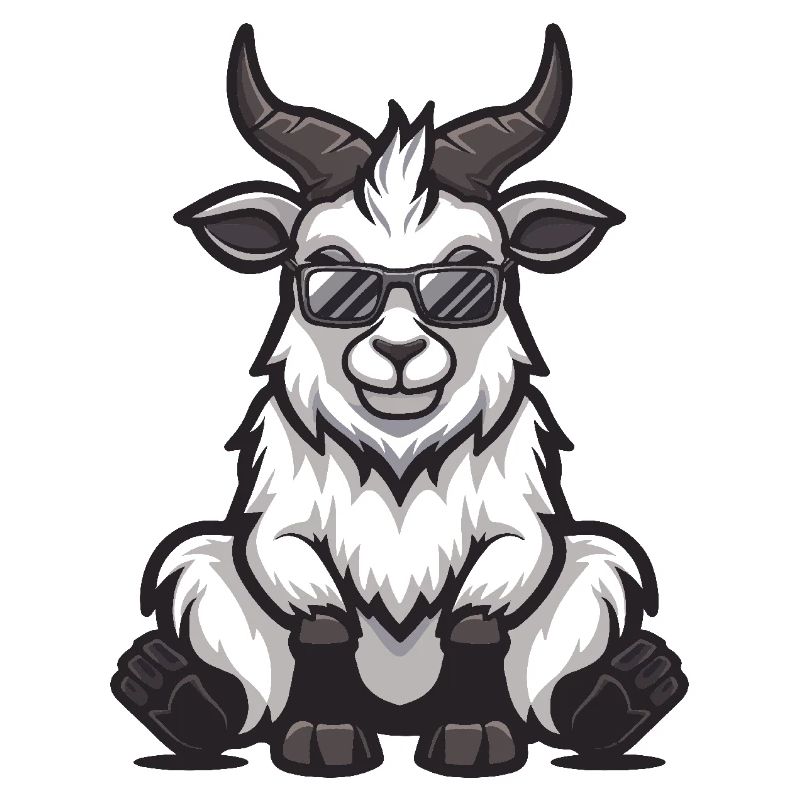 Mountain Goat Cool Comic