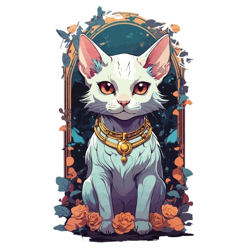 Conception esthétique de chat gothique mignon