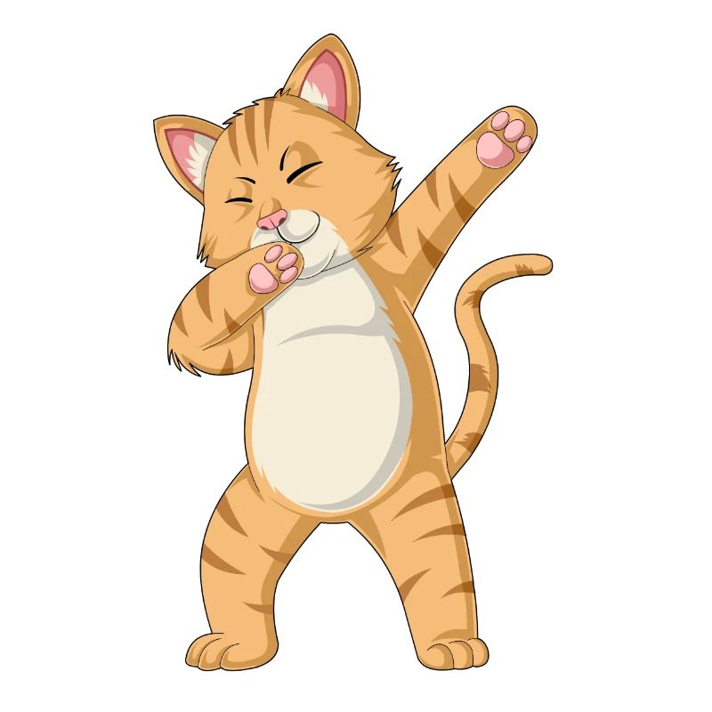 dabbing cat