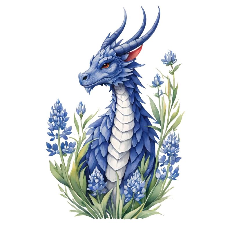 Texas Bluebonnets Dragon