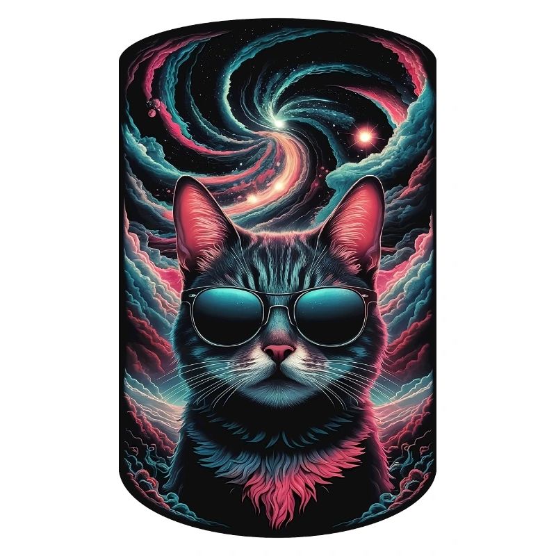 chat dans l'espace - chaton avec lunette de soleil