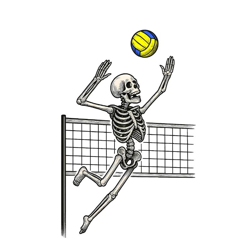 Pallavolo scheletro spike