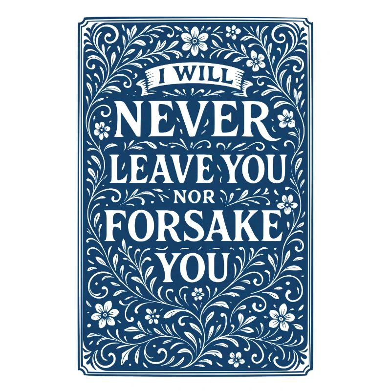 Ich werde dich niemals verlassen oder im Stich lassen
