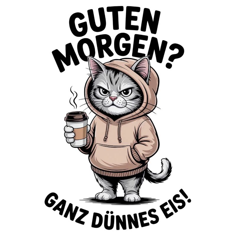 Sweat à capuche du matin Café des chats