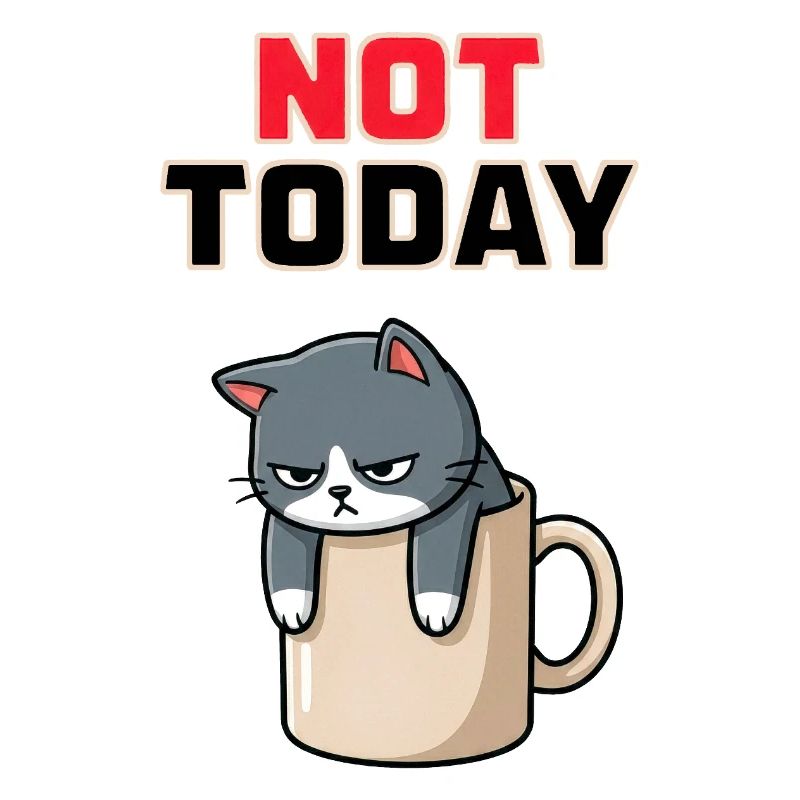 Not Today Cat - Funny Angry Cat Meme