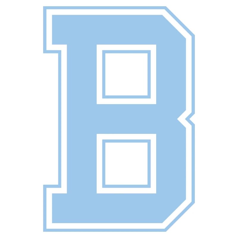 Monogramme Bleu clair Initial Varsity College B