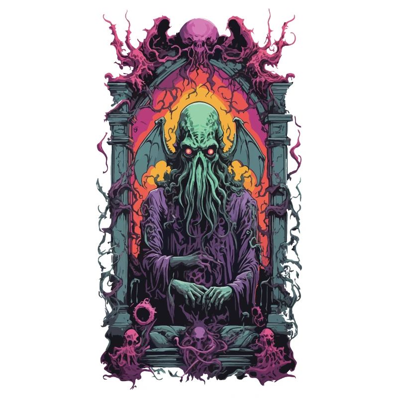 Cthulhu Gothic Occult Monster Horror Design
