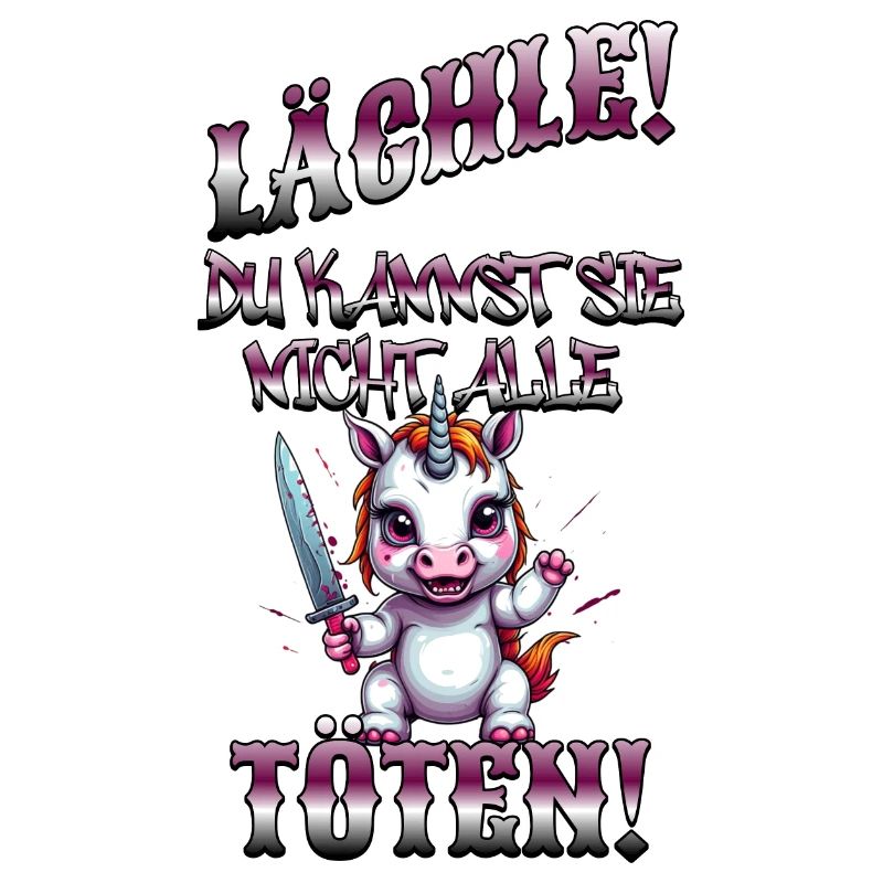 Böses Einhorn, lustiger Spruch