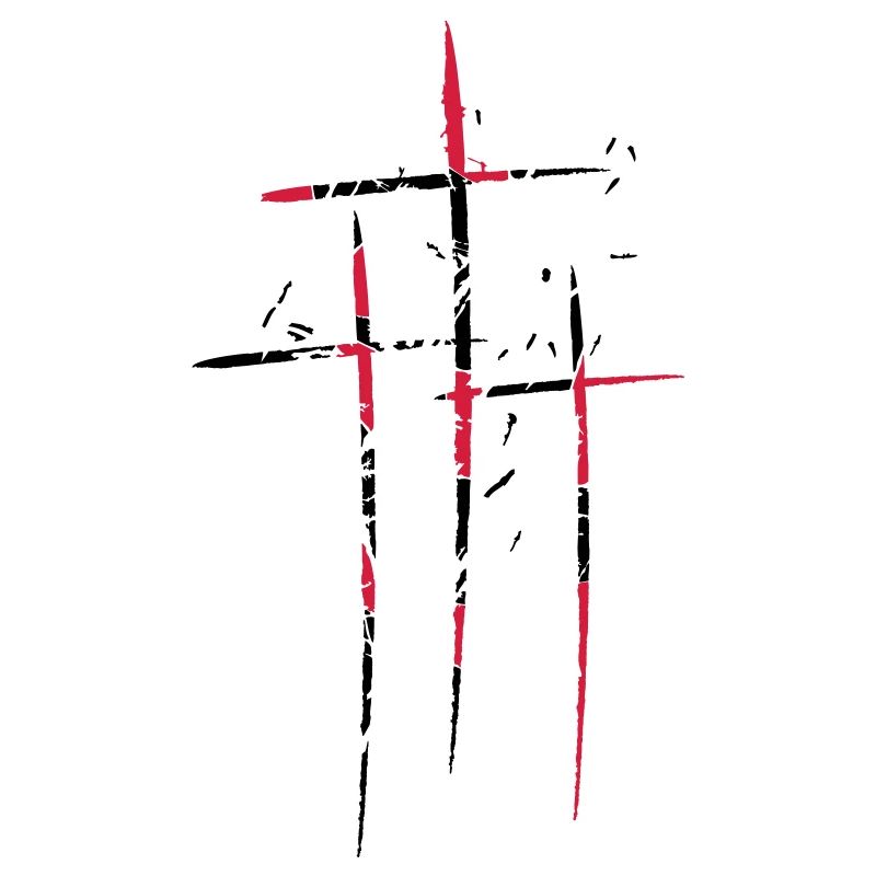 3 crosses design pattern scratch cool old tears br
