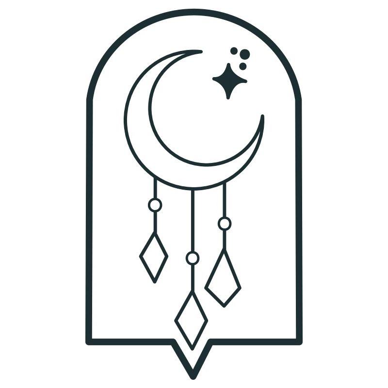 BOHO-Mond baumelt und Sterne