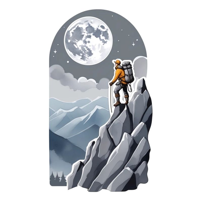 Climbing - Moon - Space