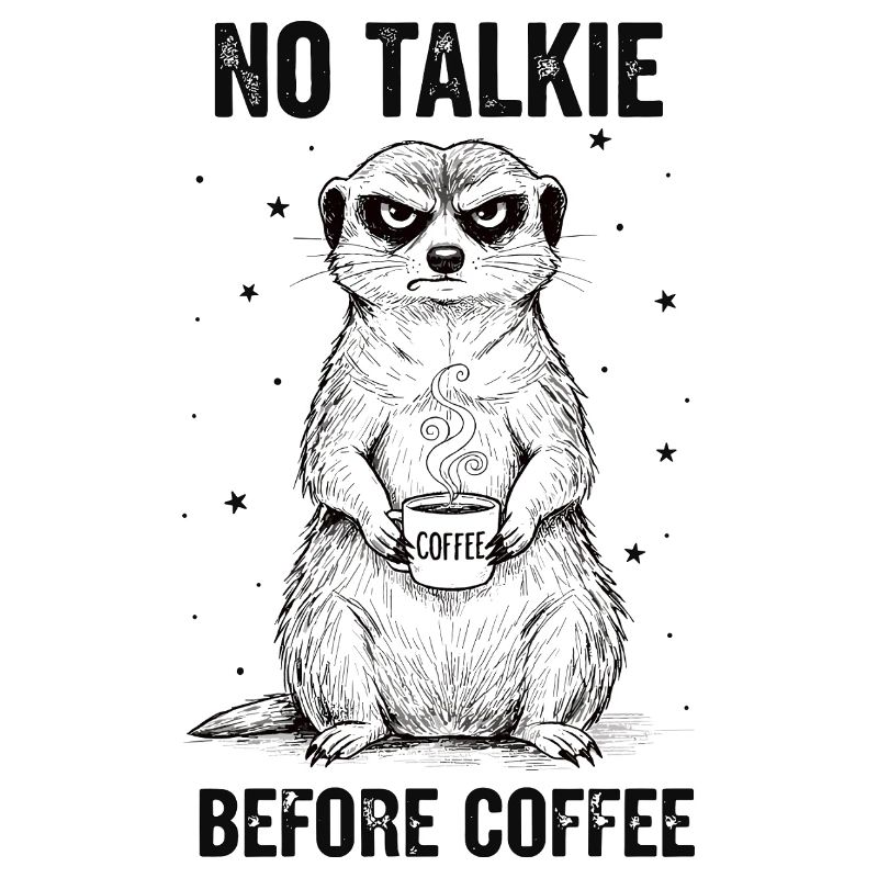 Pas de conversation devant un suricate amateur de café