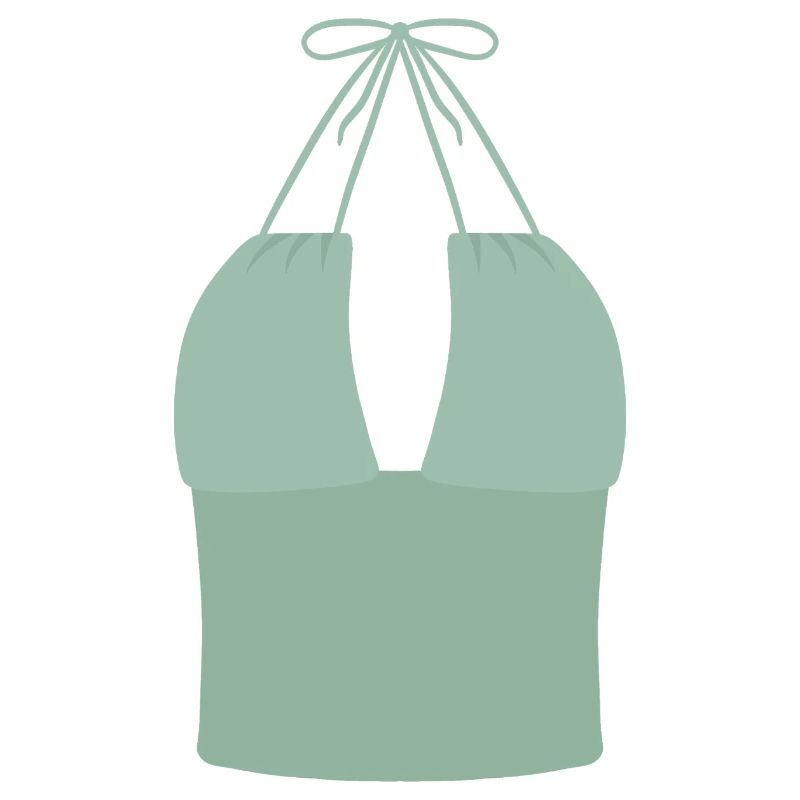 Mint Halter Bikini-Oberteil