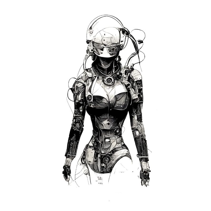 dessin technique cyborg