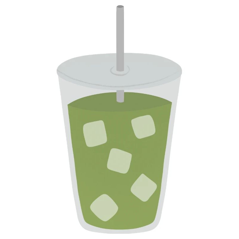 Iced Matcha Latte Beverage