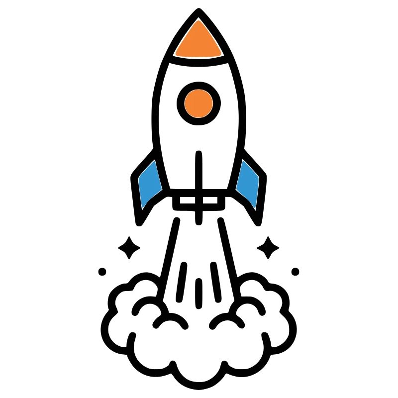 Comic spatial Rocket Launch