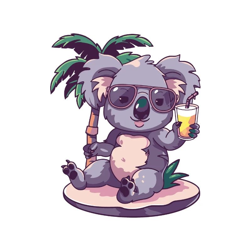 Koala Summer Beach Comic