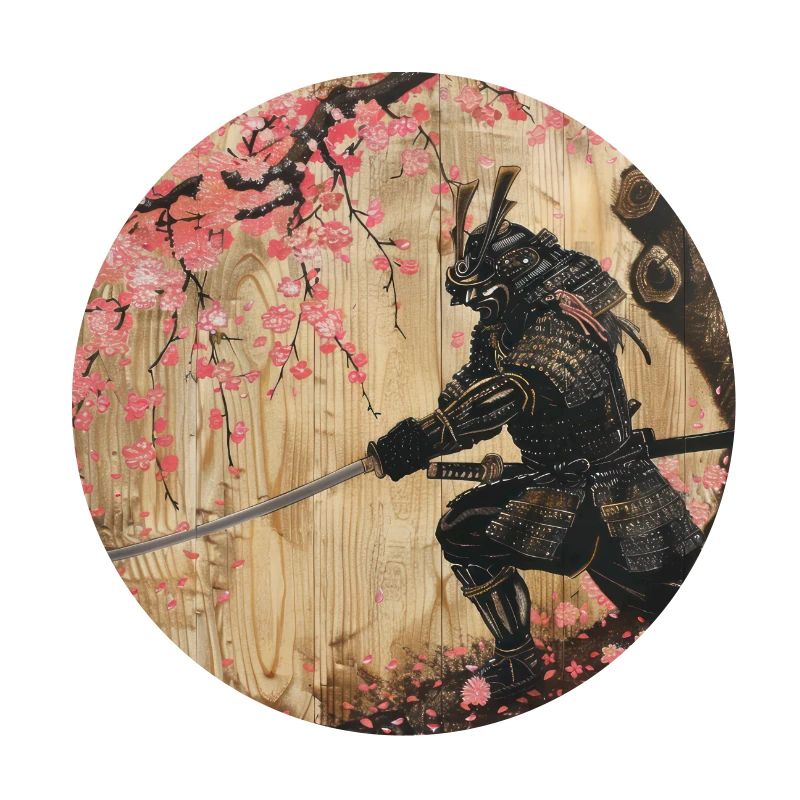 Japanisch Samurai Kirschblüte Kunst Ukiyo-E