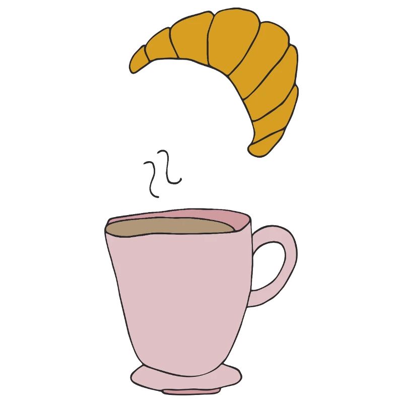 Coffee and croissant
