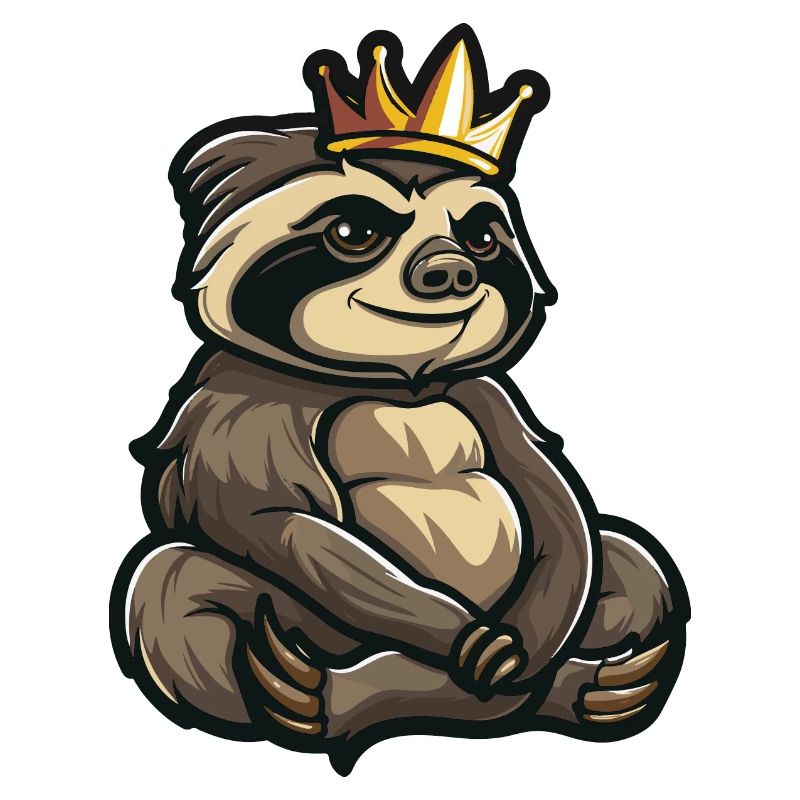 Faultier Comic Krone