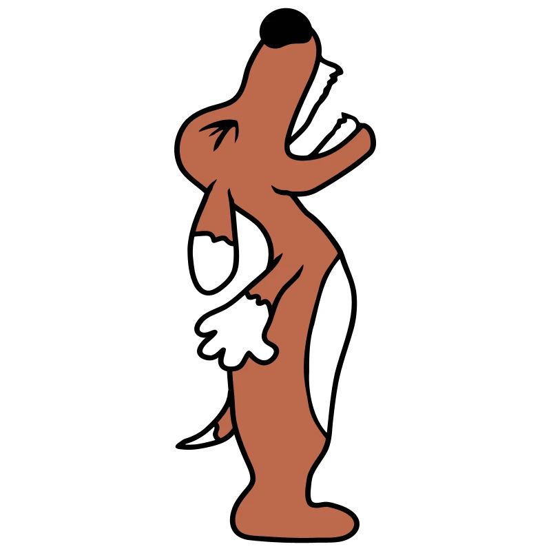 Dog angrily yelling upwards barking loudly yapping