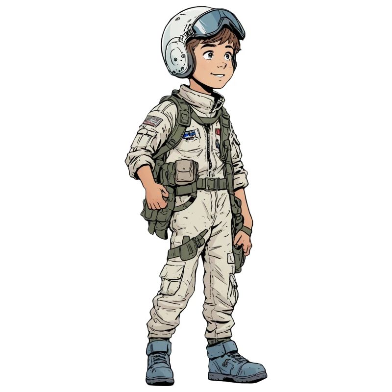Vintage Comic Kampfpilot