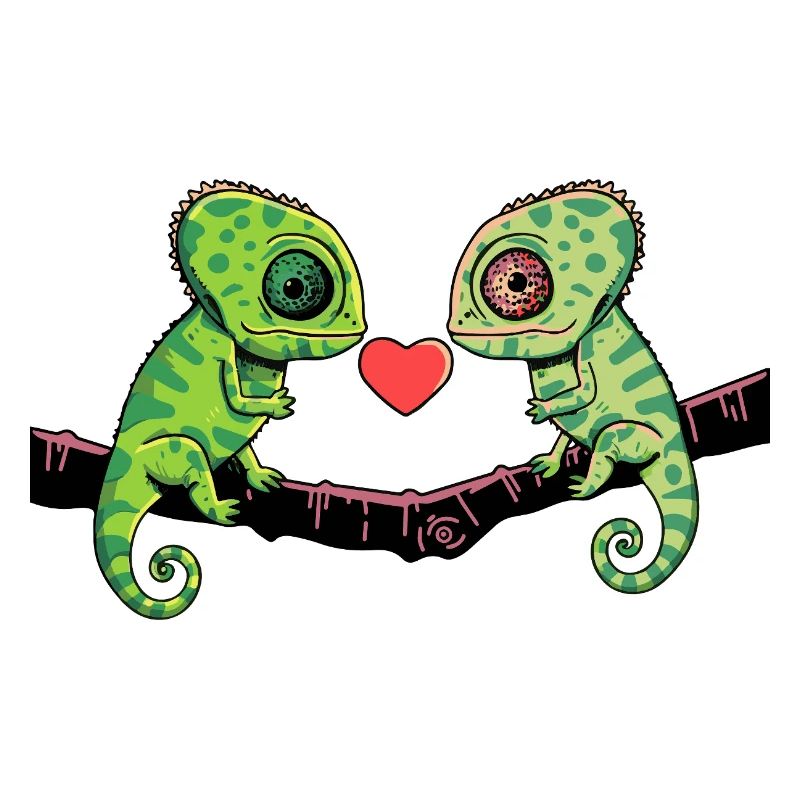 Chameleon Paar Valentinstag
