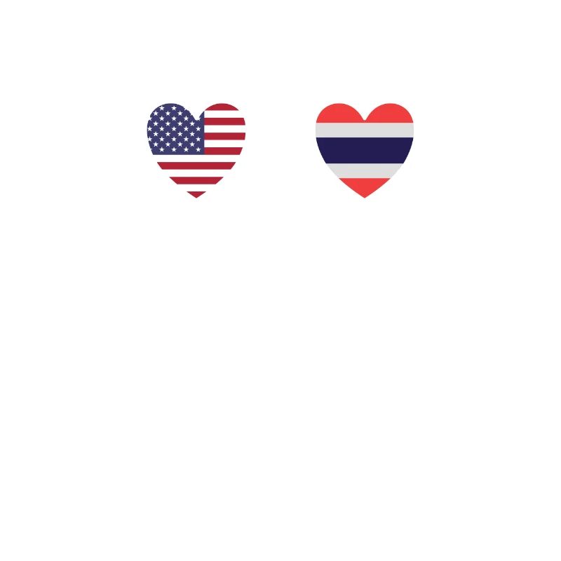Drapeaux du drapeau thaïlandais des États-Unis et de la Thaïlande