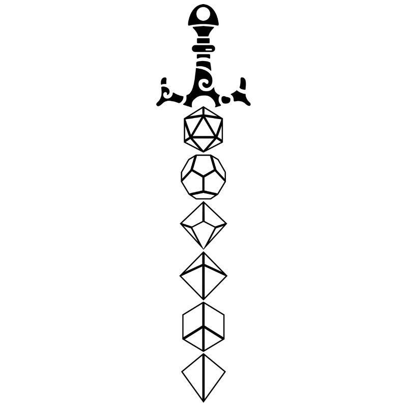 Épée de dés de donjon