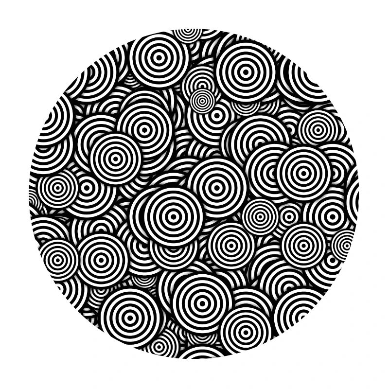 Many circles (patterns, black and white)