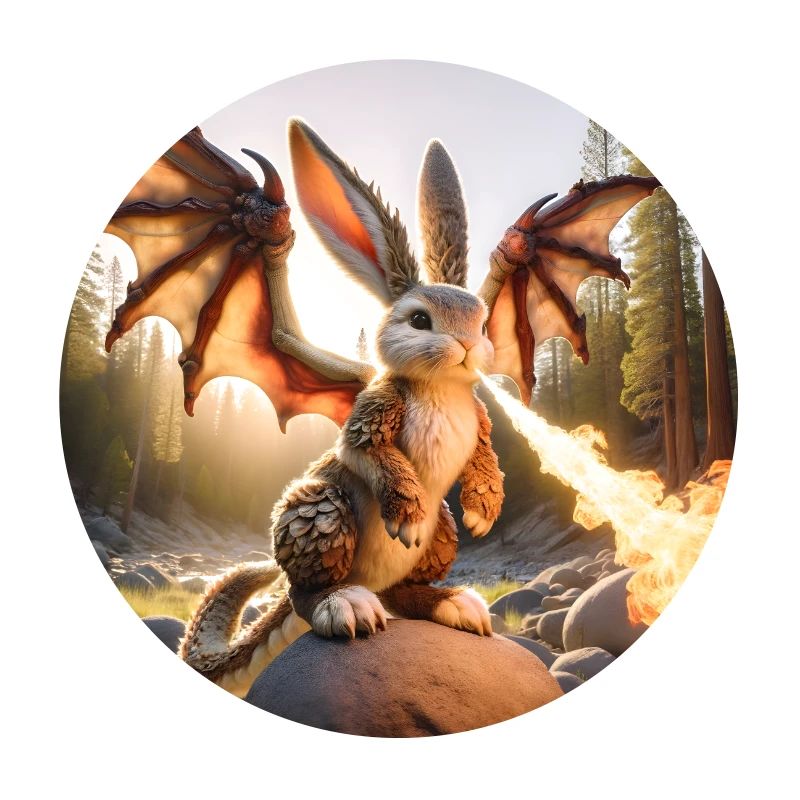 Feuerspeiender Hase Drache #12