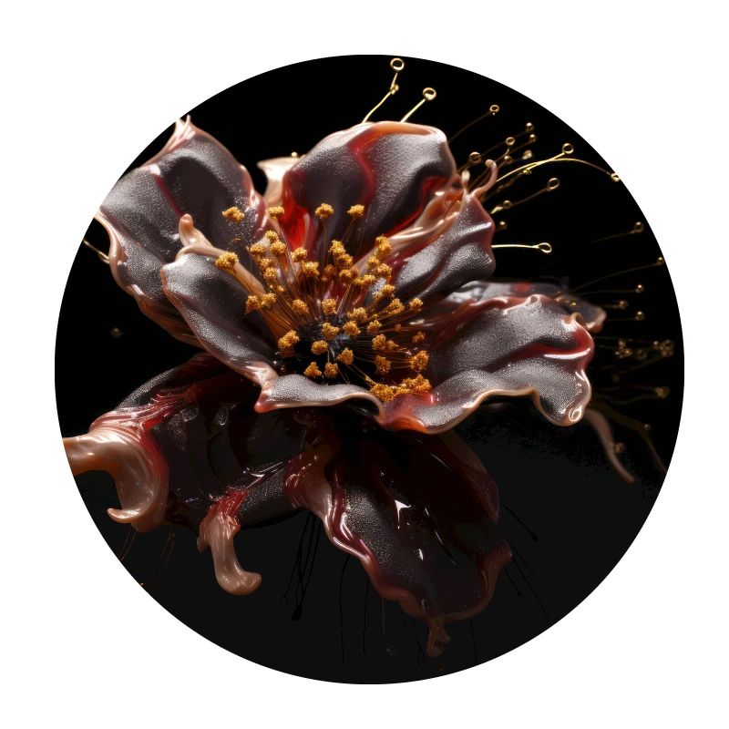 Luxe Glamour Fleur Fluide Abstrait