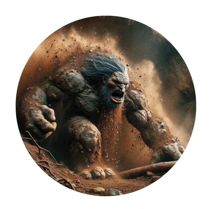Troll émergeant du sol