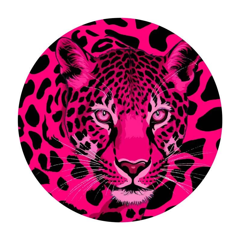 Leopard pattern pink black