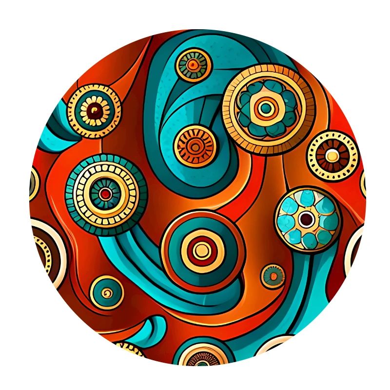 Modern Ajrakh Seamless Pattern