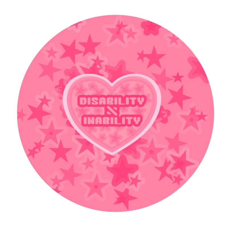Disability Isn’t Inability – Pinker Herz-Button mi