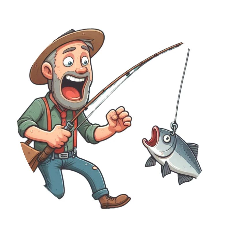 Glücklicher Angler