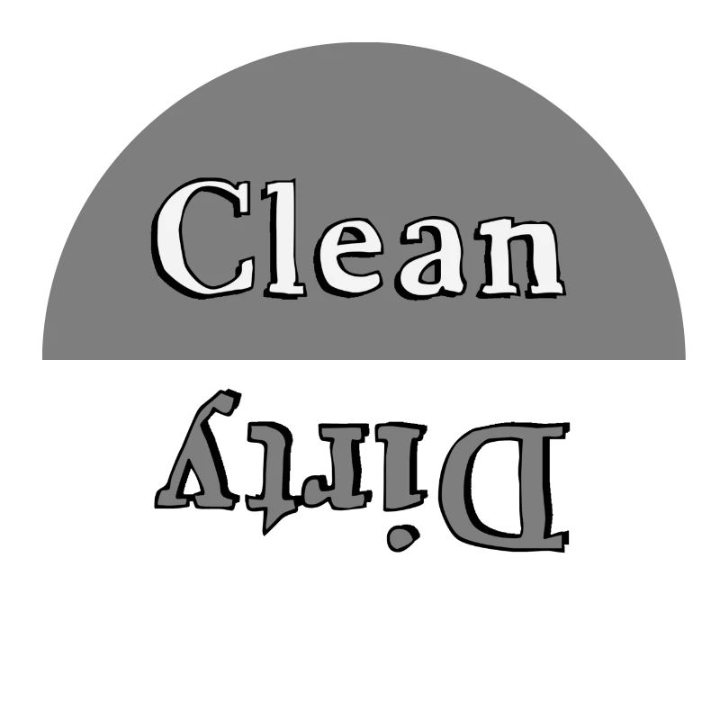 Schmutziger/sauberer Geschirrspüler