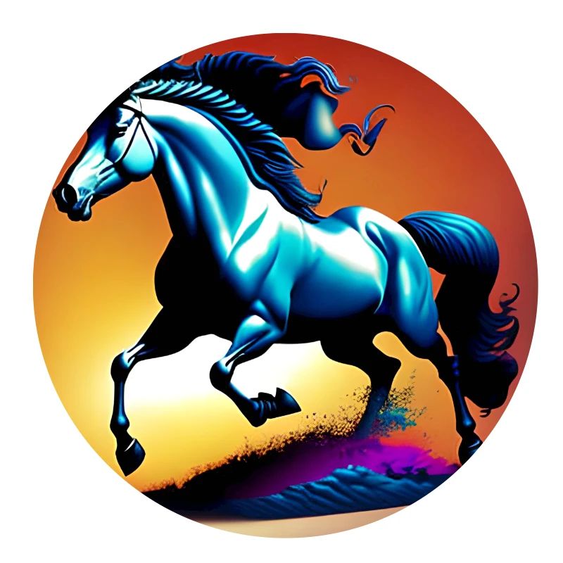 Cheval dans le sable