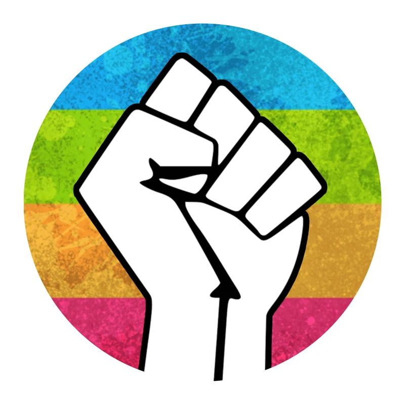 Panromantischer Pride Faust Aufkleber