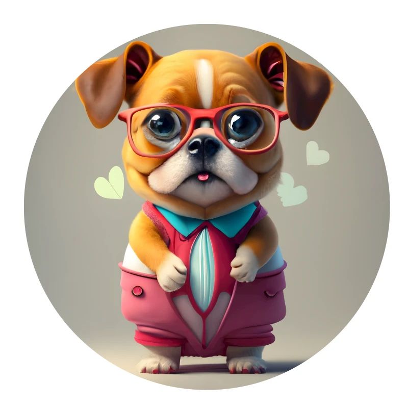 lunettes rouges pour chien